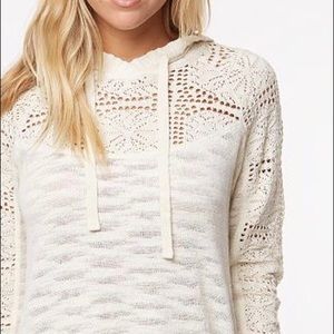 O’Neill Crush Sweater, crochet, hoodie, sz XS - S